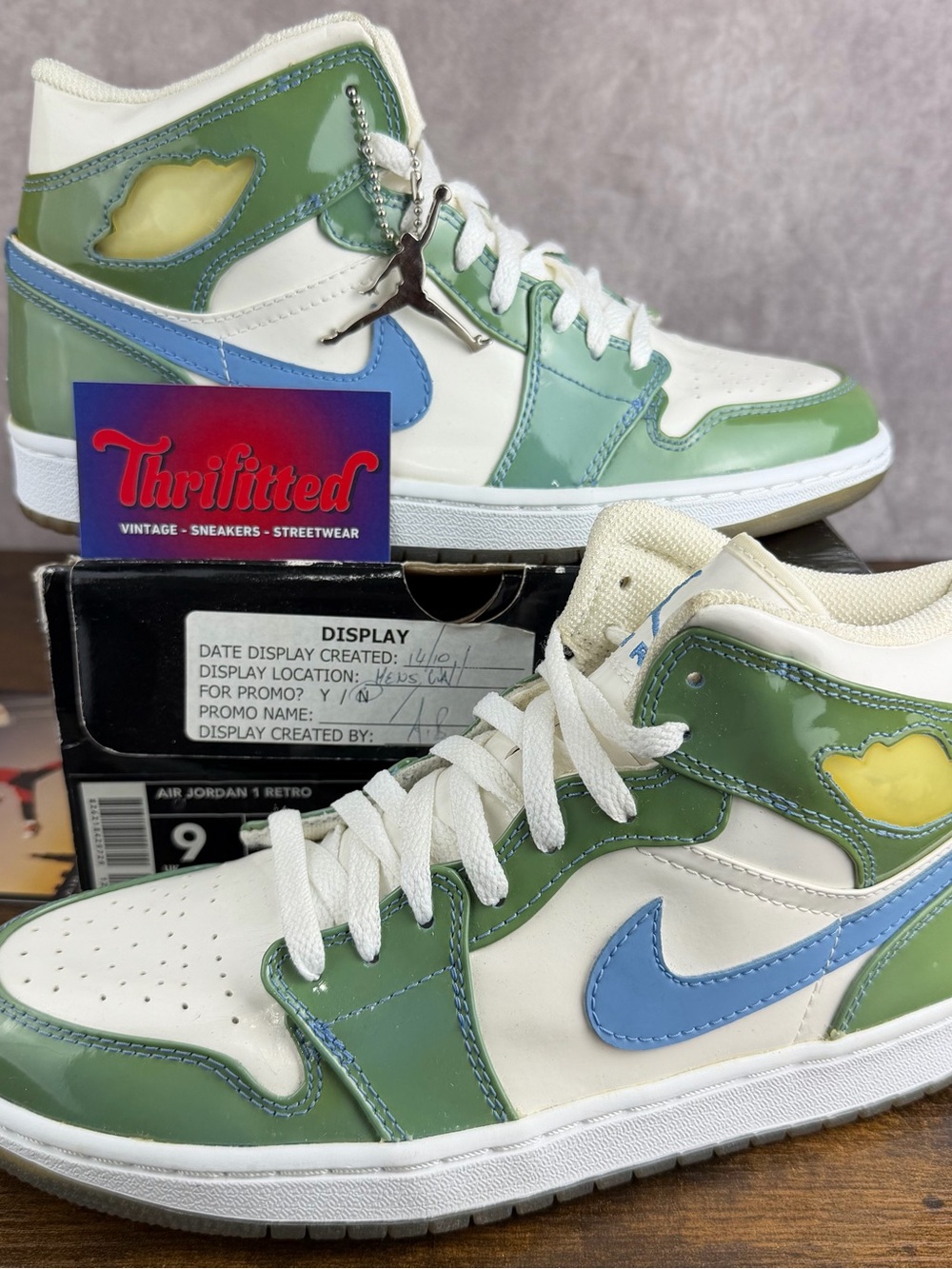NEW Air Jordan 1 Retro UNC Patent 2003 Size 9 136085-140 Men’s Sneakers OG Rare